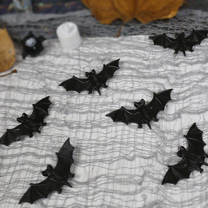 Cosplay Bat Prop - 6Pcs Halloween Decorations Simulation Soft Rubber