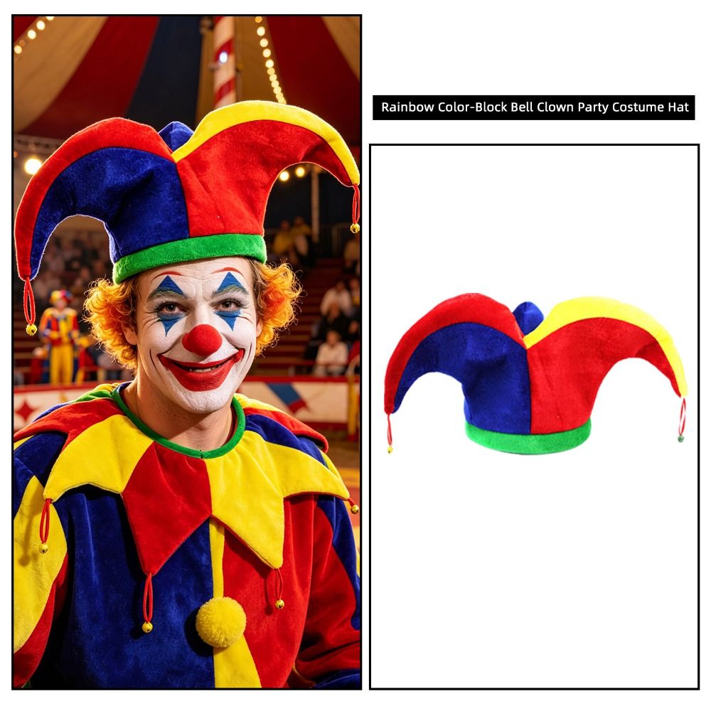 Cap Prop Multicolor Clown Hat  - Cosplay Prop Patterns review and price