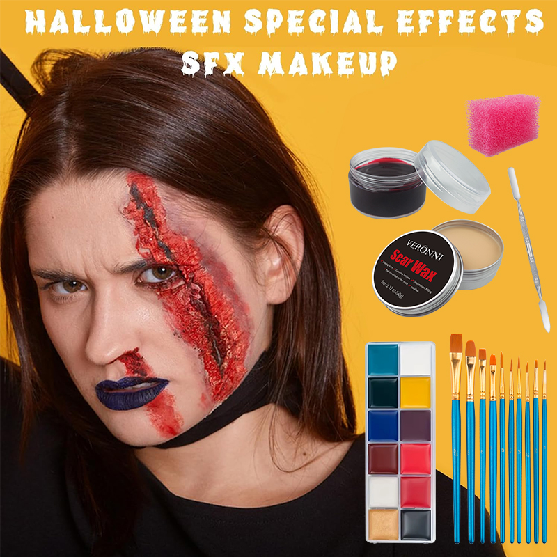 SFX Makeup Kit,12 Colors Face  - Body Paint Sfx review and price